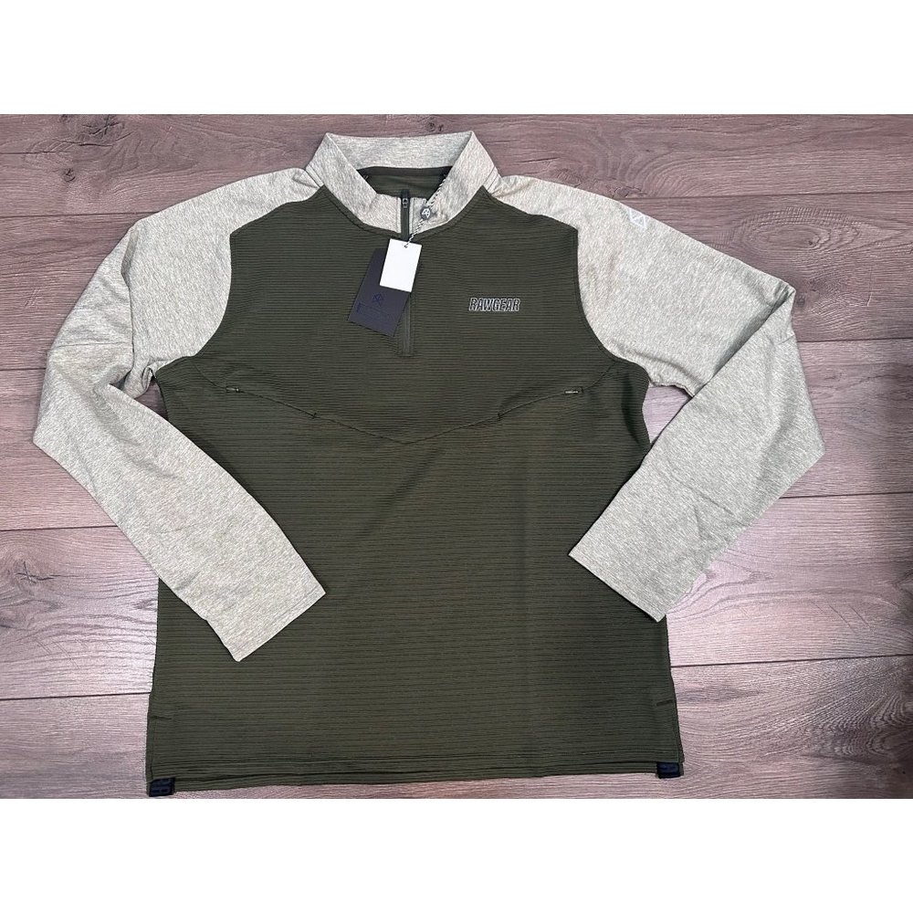 Raw Gear NWT Quarter Zip Olive Men's Large